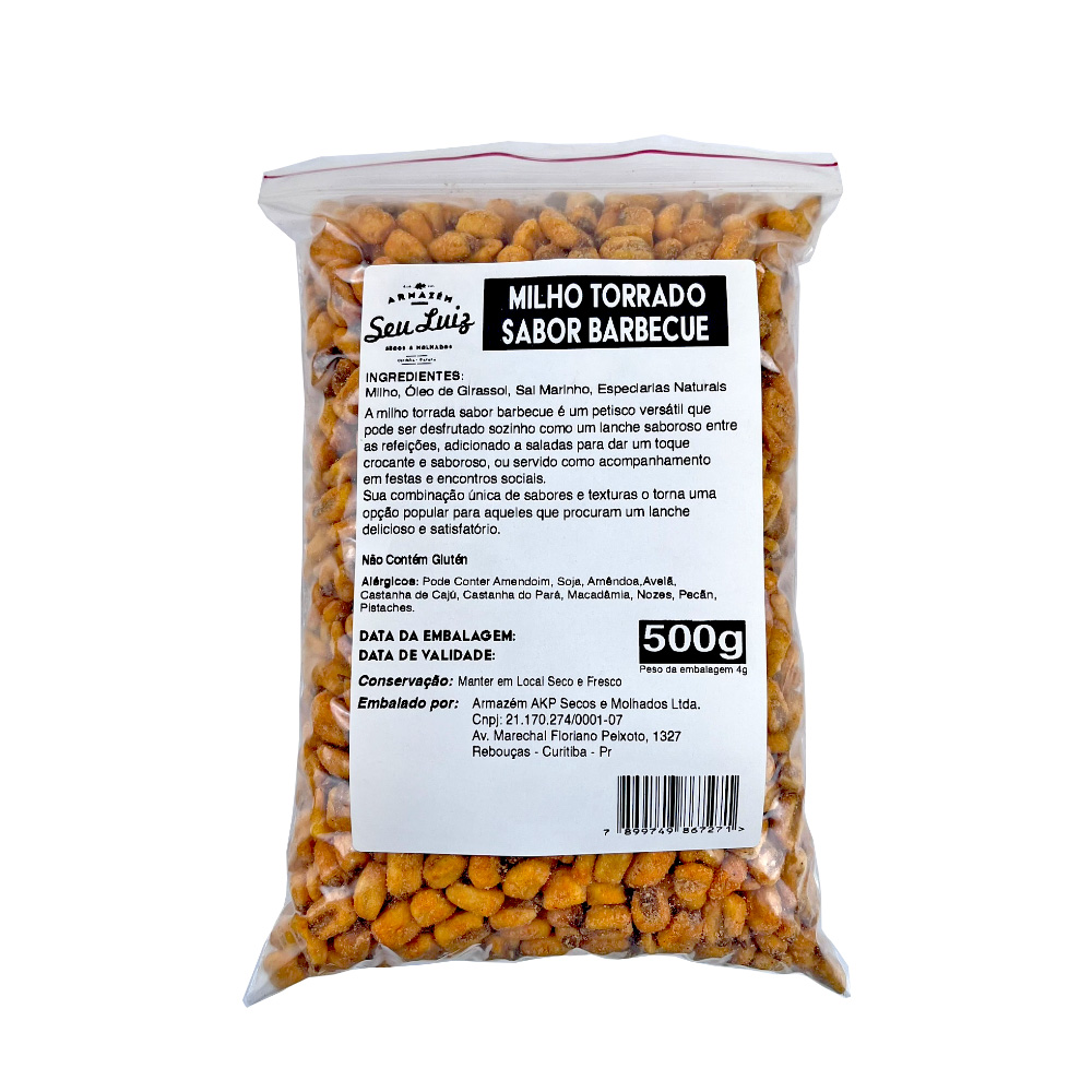 Milho Torrado Sabor Barbecue 500g