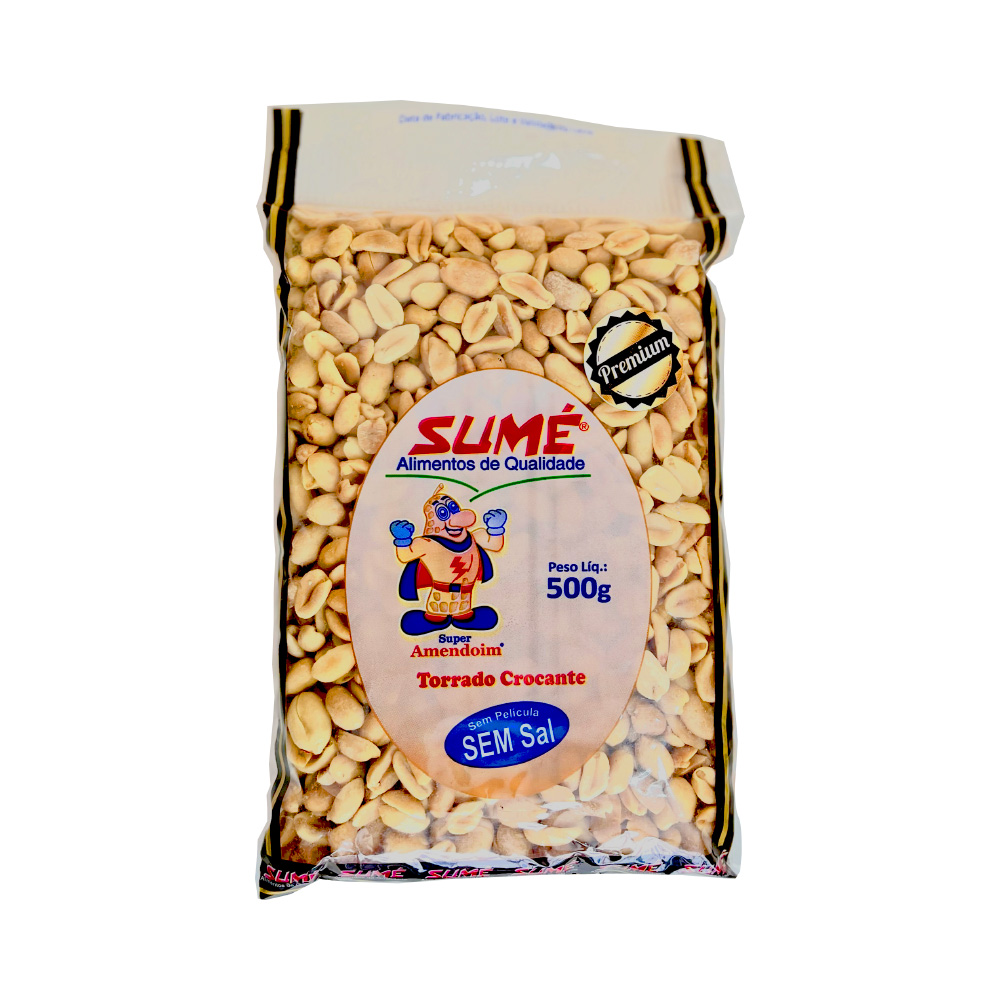 Amendoim Torrado sem Pele sem Sal Premium Sume 500g