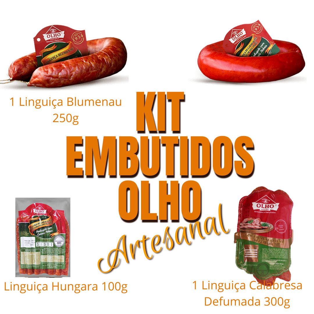 Kit Embutidos Olho (Blumenau, Patê, Hungara,Calabresa)