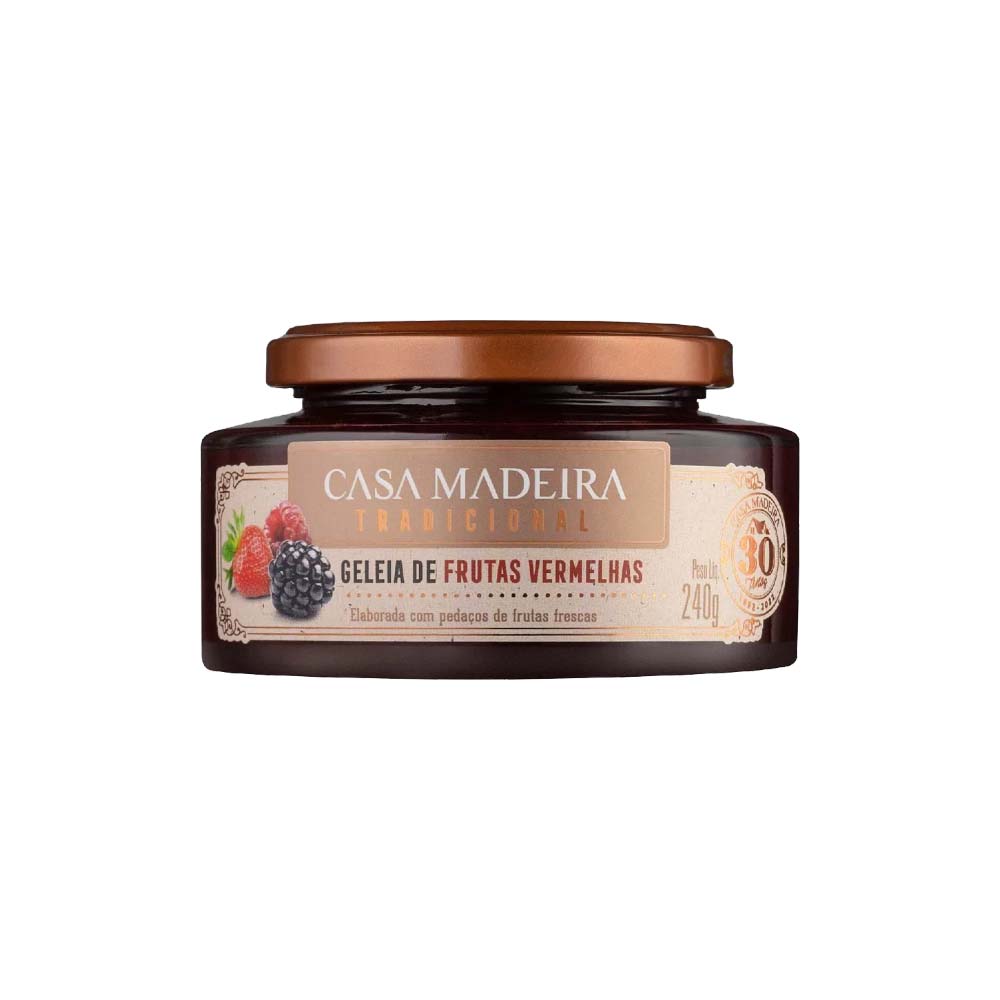 Geleia de Frutas Vermelhas Tradicional Casa Madeira 240g