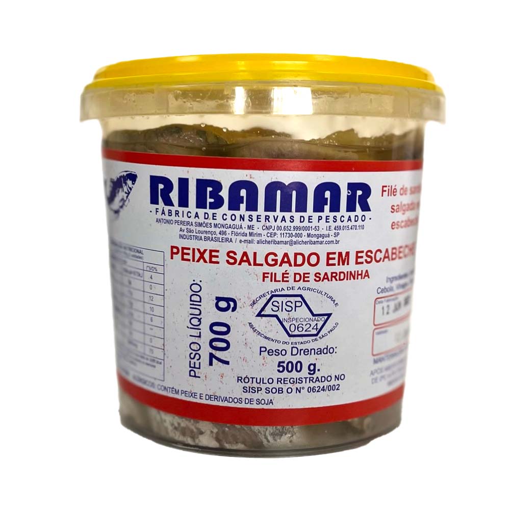 Rollmops Sardinha em Cebola Escabeche 500g Ribamar