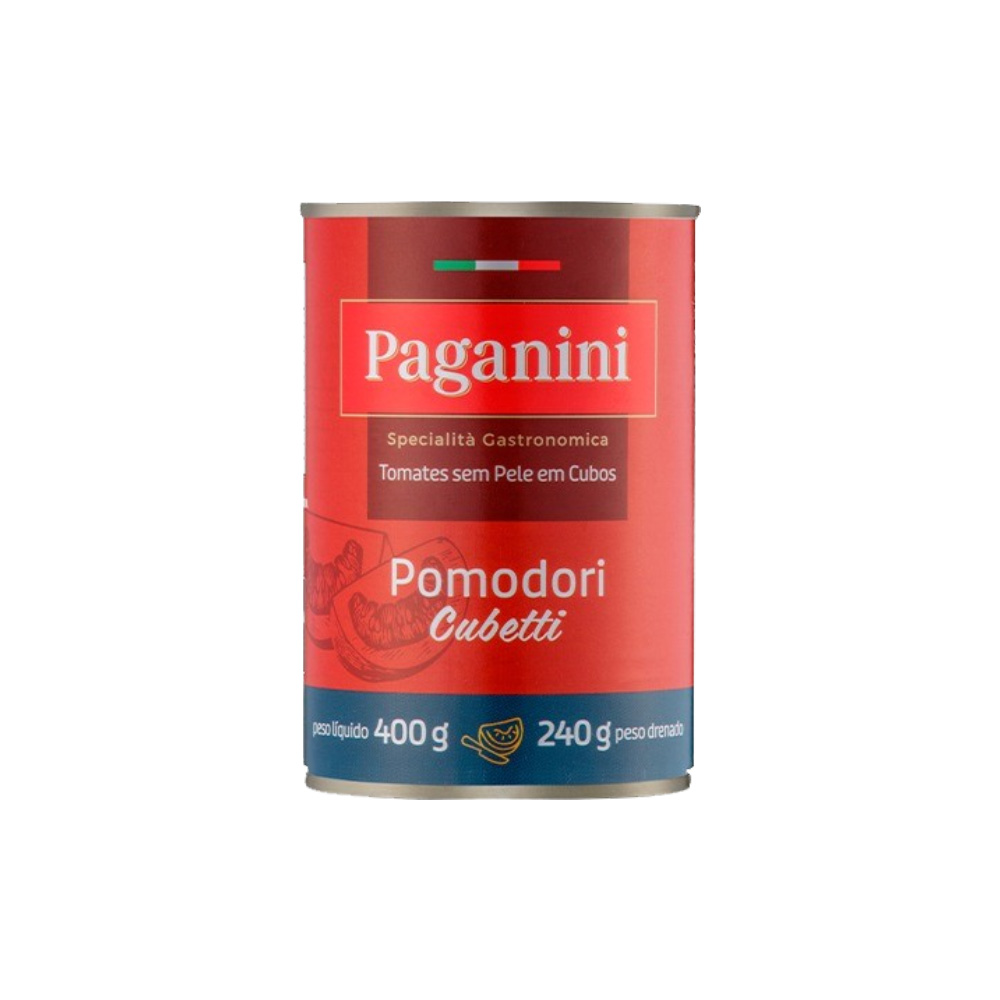 Tomate Pelado em Cubos Italiano Paganini 400g