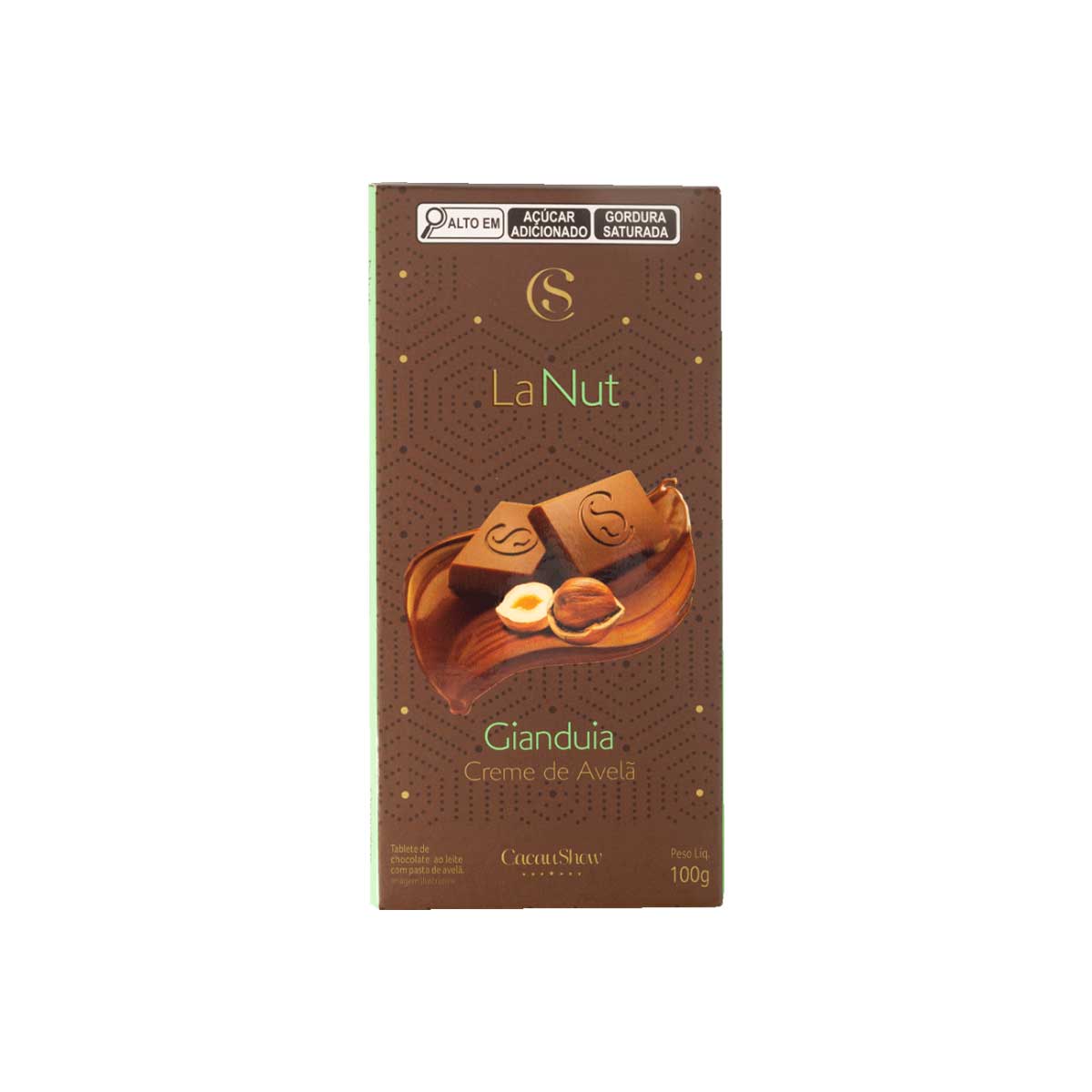 Tablete La Nut Choc ao Leite c/ Creme de Avelã CS 100g