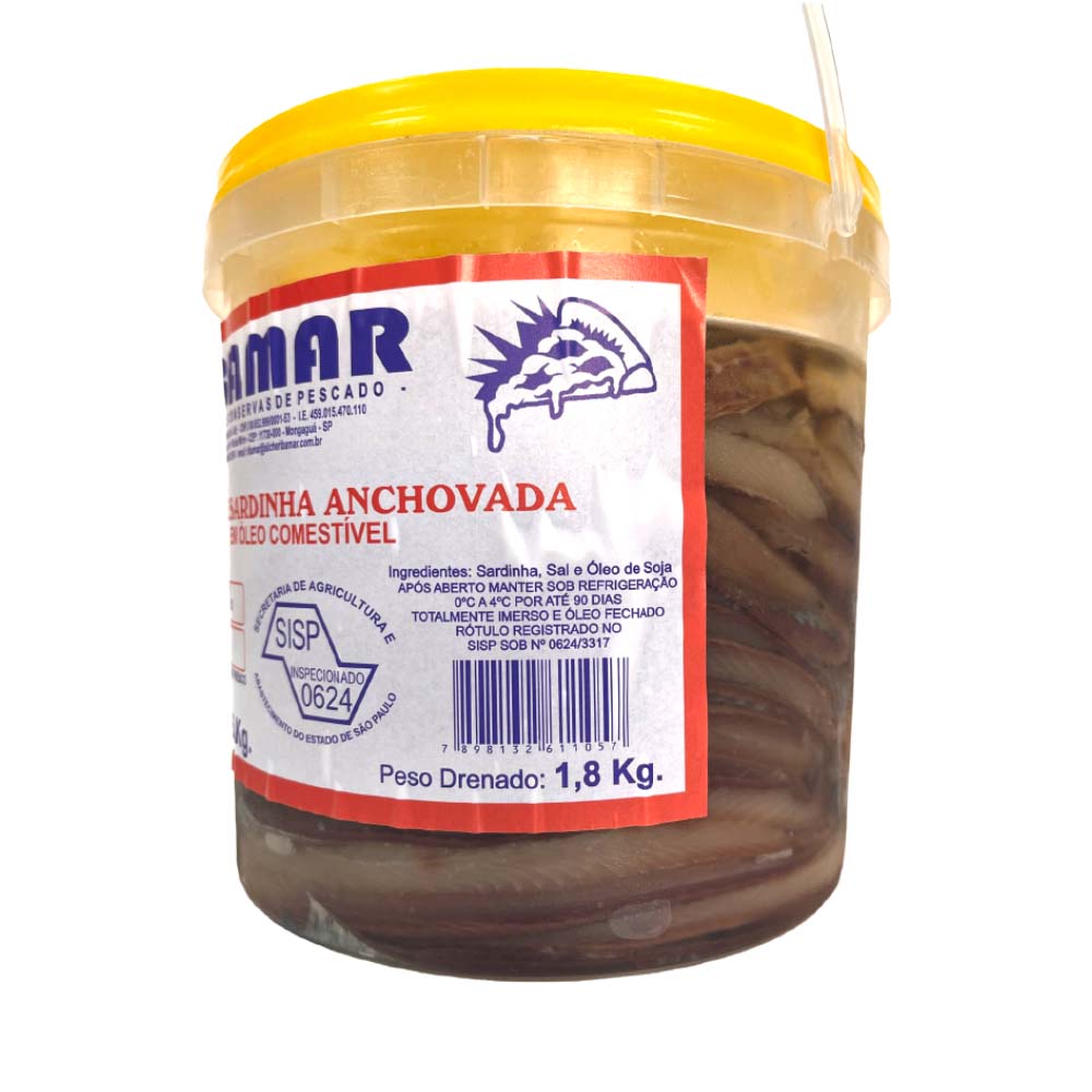 Filé de Sardinha Anchovada Ribamar 2,6kg | Armazém Seu Luiz