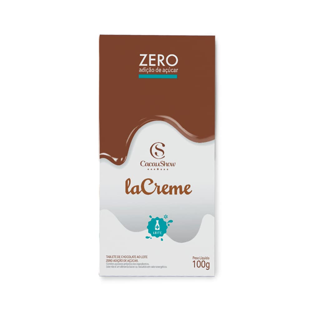 Chocolate Zero Açúcar LaCreme 100g Cacau Show