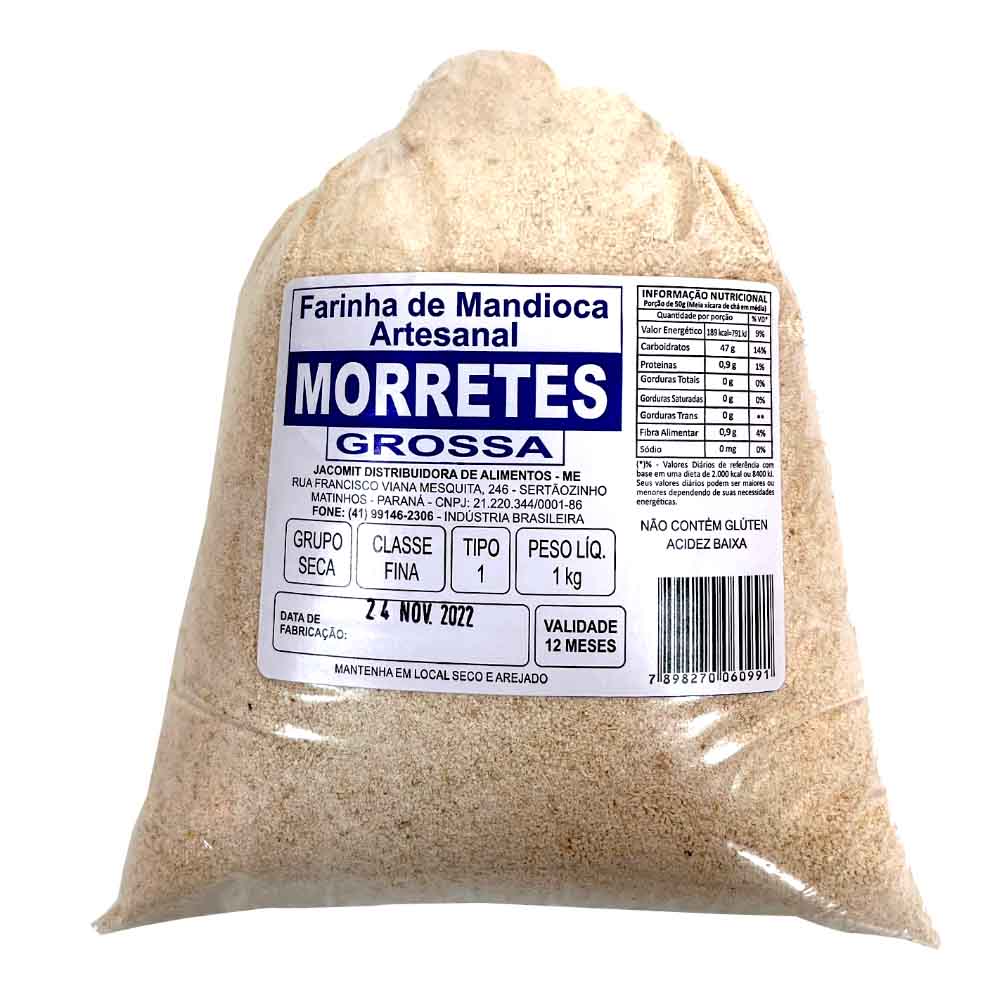 Farinha de Mandioca Artesanal de Morretes Grossa 1kg