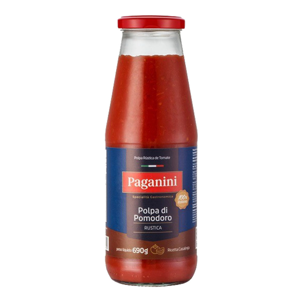 Polpa de Tomate Rústica Paganini 690g Sabor Caseiro
