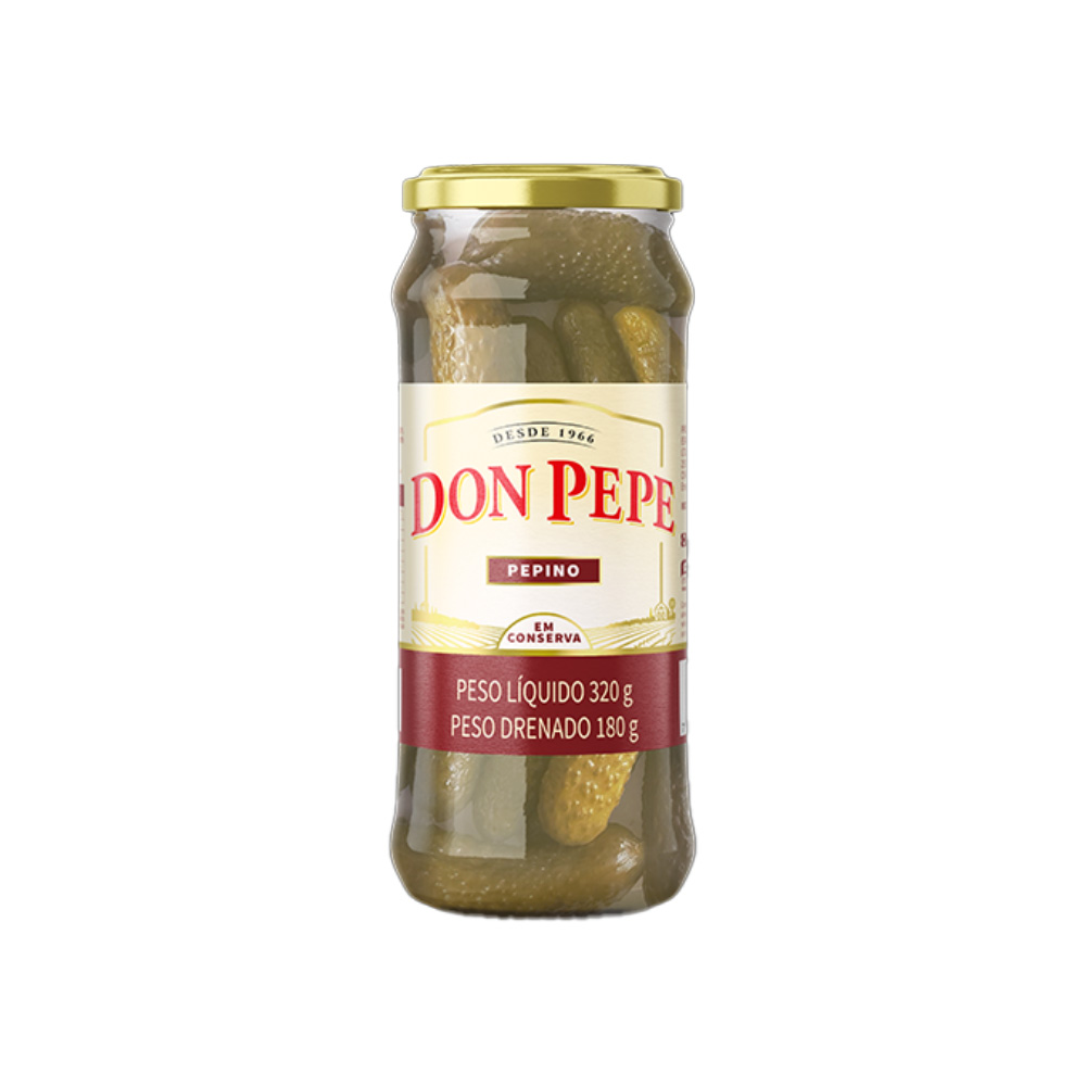 Pepininho em Conserva 180g Don Pepe | Armazém Seu Luiz