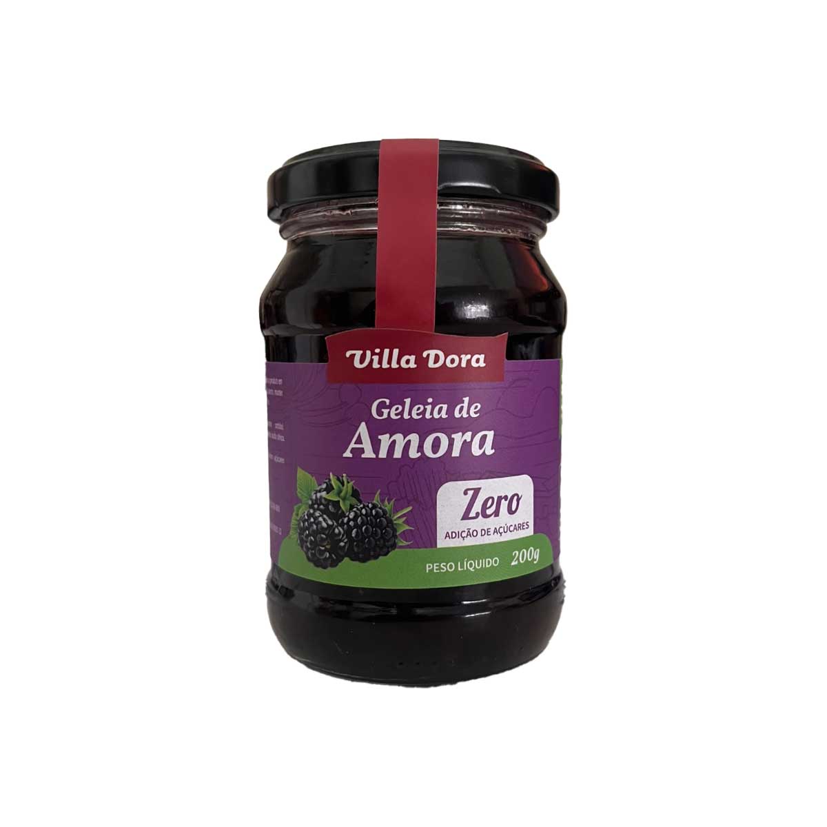 Geleia de Amora Zero Açúcar Artesanal Villa Dora 200g