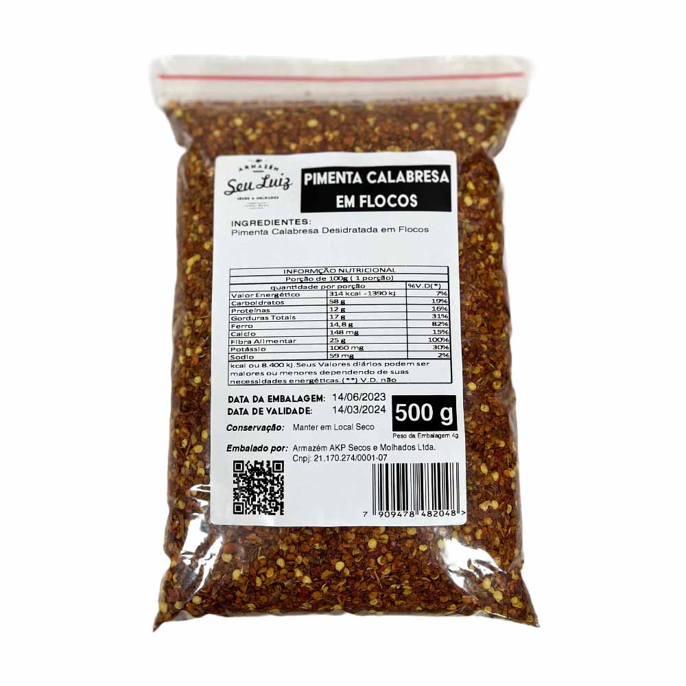 Pimenta Calabresa em Flocos Armazém Seu Luiz 500g