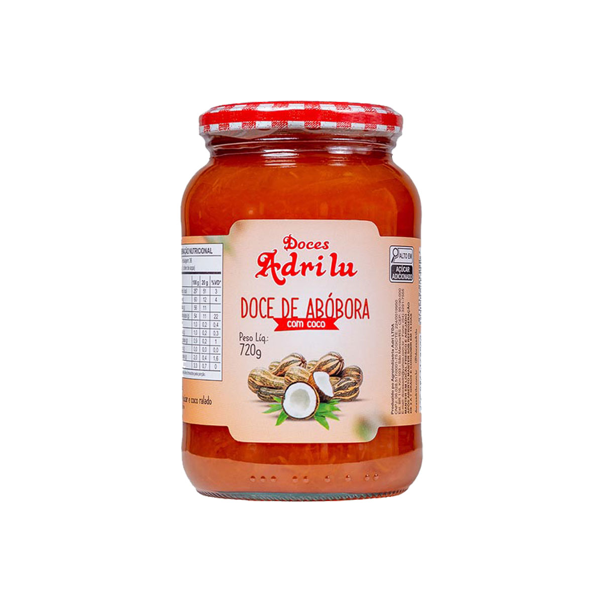 Doce de Abóbora com Coco Adrilu 720g – Sabor Caseiro