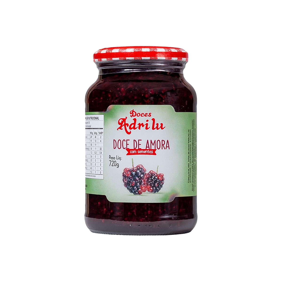 Doce de Amora Cremoso AdriLu 720g – Sabor Artesanal