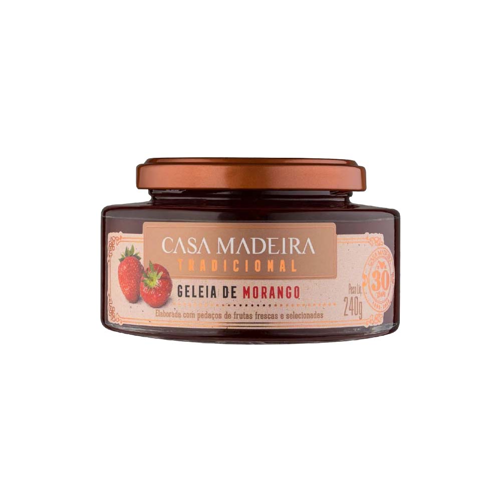 Geleia de Morango Tradicional Casa Madeira 240g