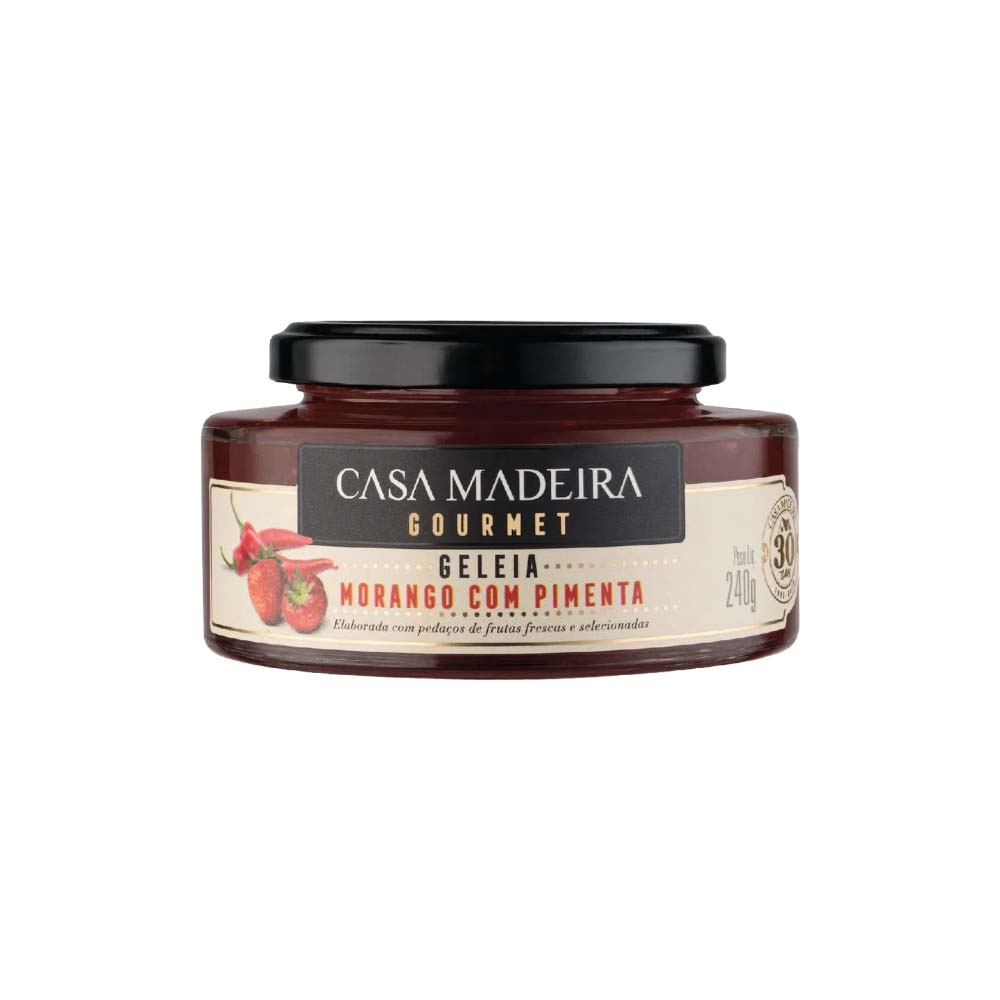 Geleia de Morango com Pimenta Gourmet Casa Madeira 240g