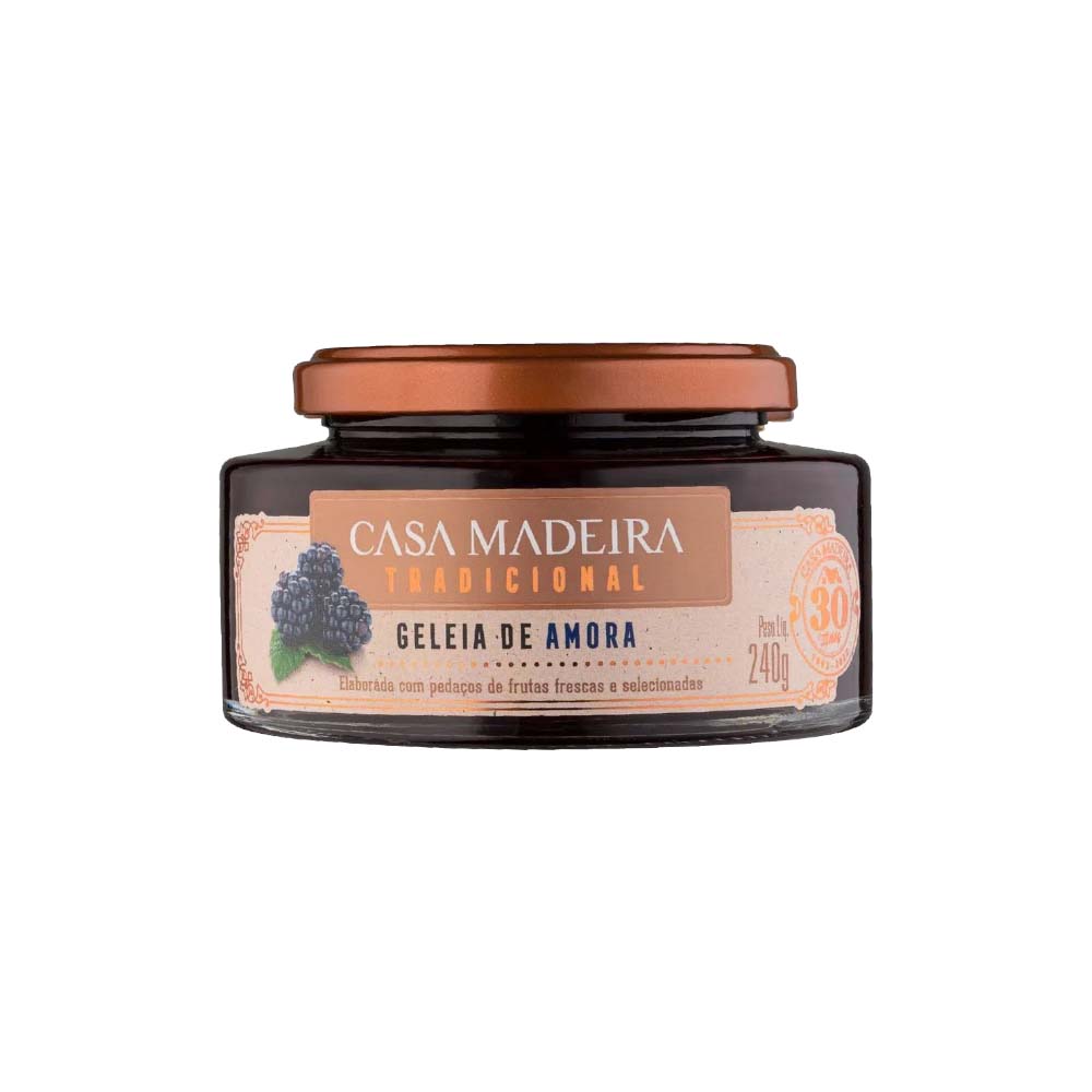 Geleia Gourmet de Amora com pedacos Casa Madeira 240g