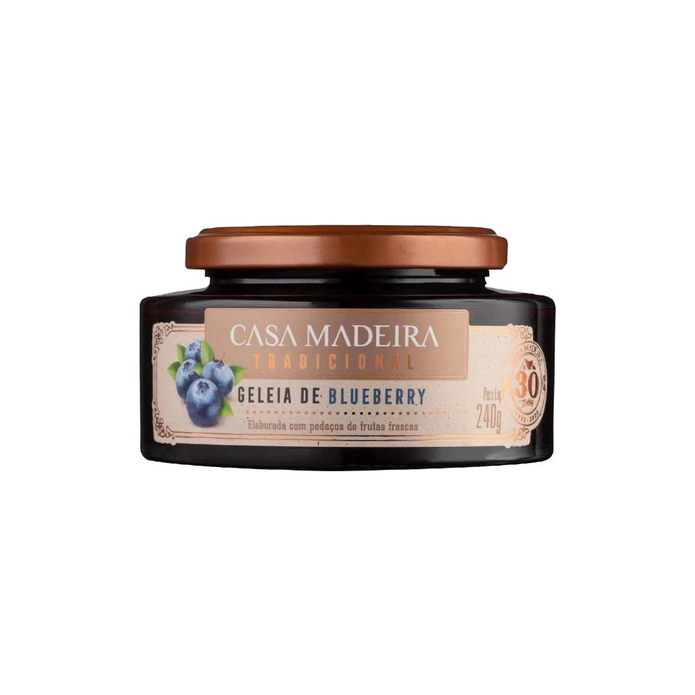 Geleia Casa Madeira Tradicional Blueberry Mirtilo 240g