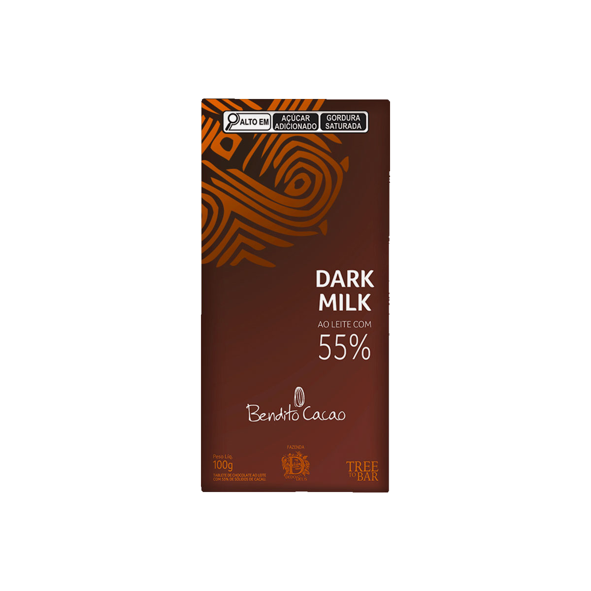 Tablete Bendito Cacau Dark Milk 55% Cacau Show 100g