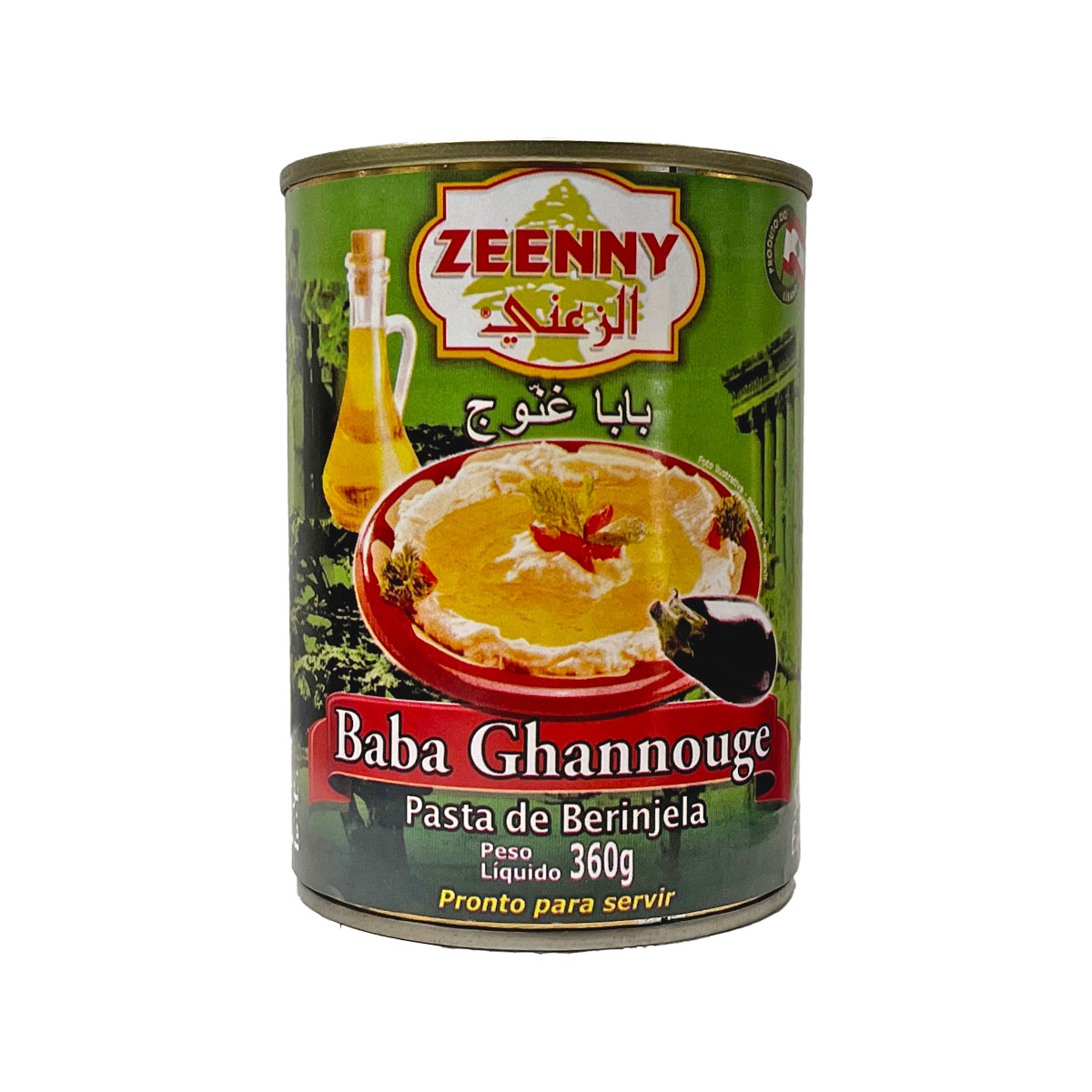 Baba Gannouge Zeenny 360g Pasta de Berinjela Árabe