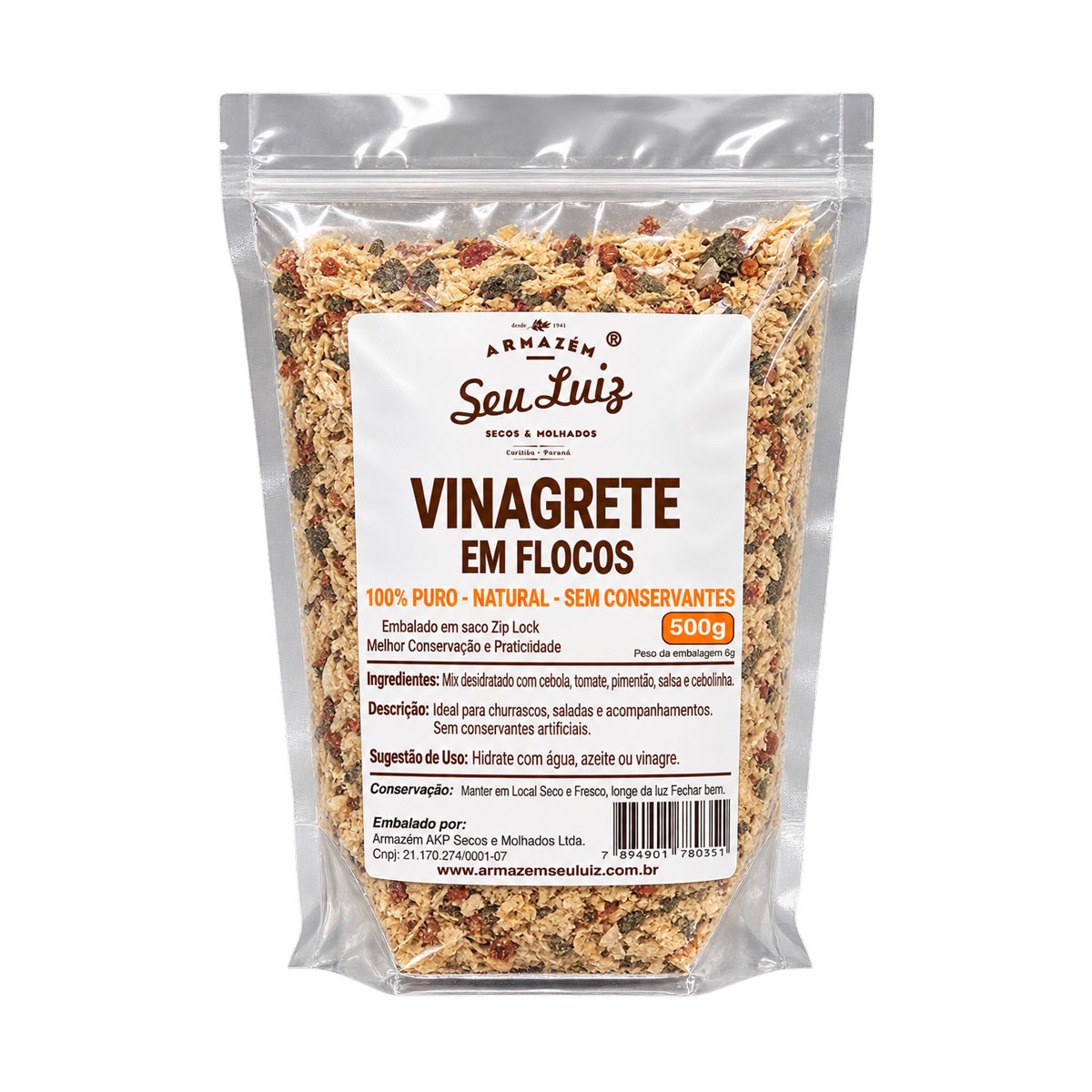 Vinagrete em Flocos 500g  -  Armazém Seu Luiz
