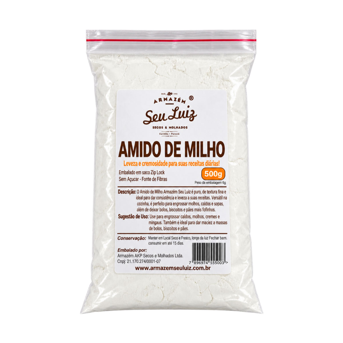 Amido de Milho 500g Armazém Seu Luiz Puro e Versátil