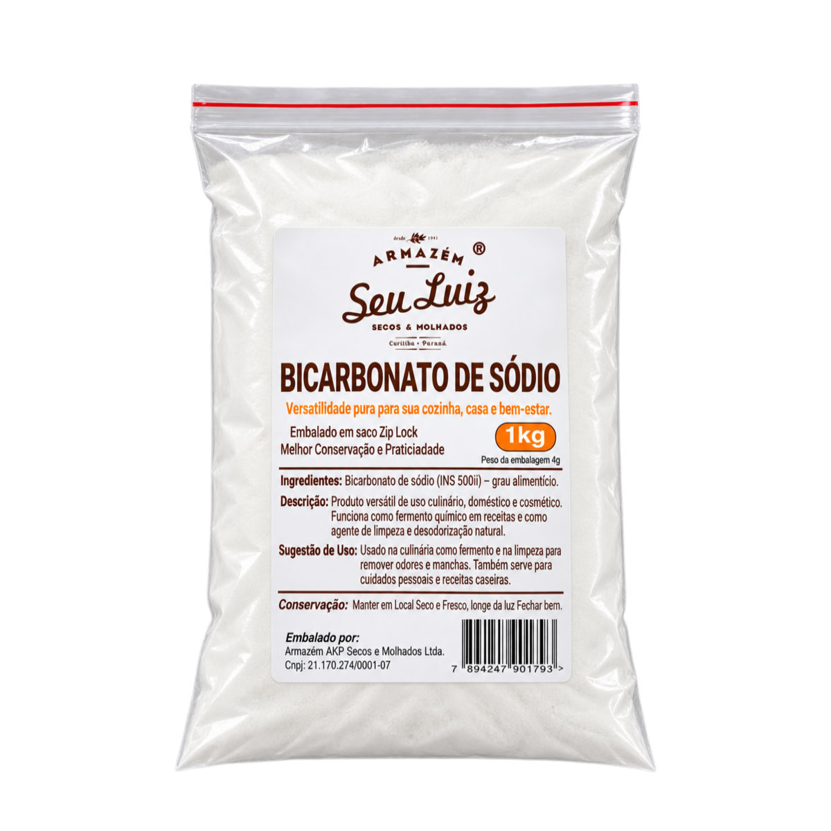 Bicarbonato de Sodio - Armazém Seu Luiz  1kg