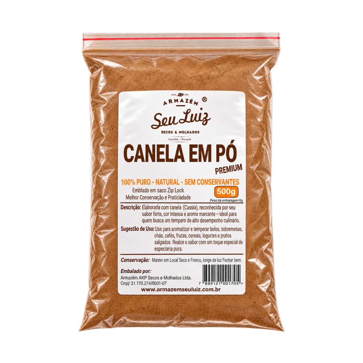 Canela em Pó Premium Importada - Armazém Seu Luiz 500g