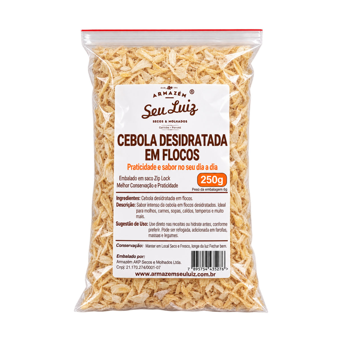 Cebola Desidratada em Flocos 250g Armazém Seu Luiz