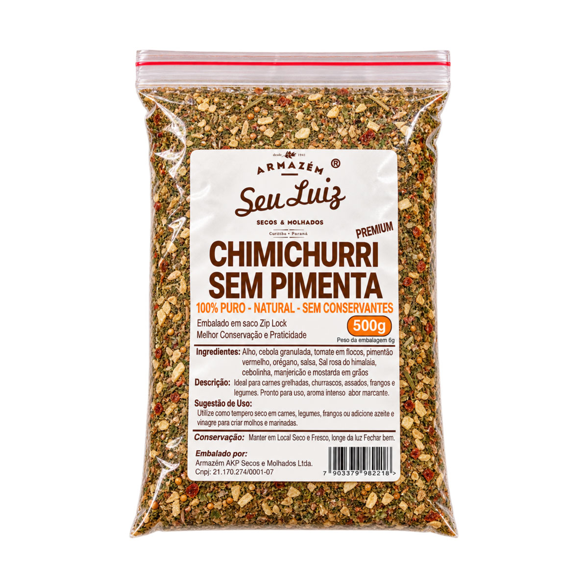 Chimichurri sem Pimenta - Armazém Seu Luiz 500g