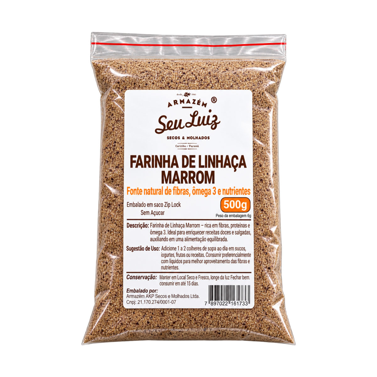 Farinha de Linhaça Marrom 500g | Armazém Seu Luiz
