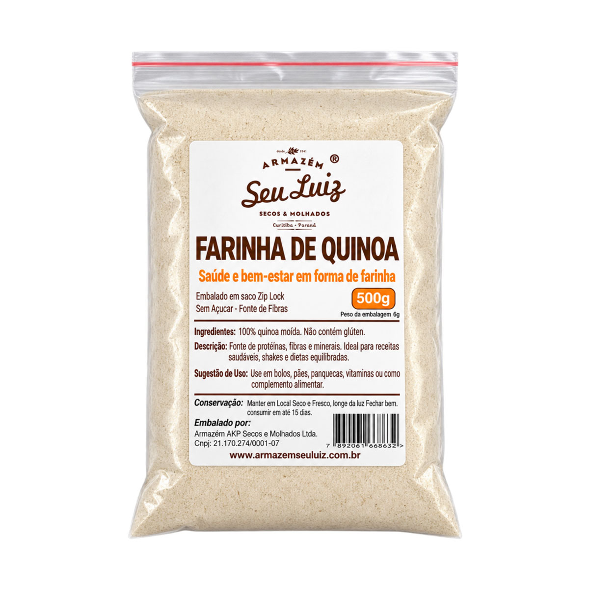 Farinha de Quinoa 500g Armazém Seu Luiz