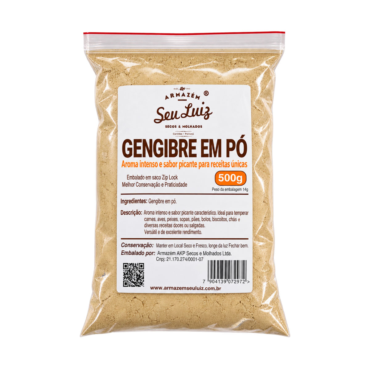 Gengibre em Pó 500g | Armazém Seu Luiz