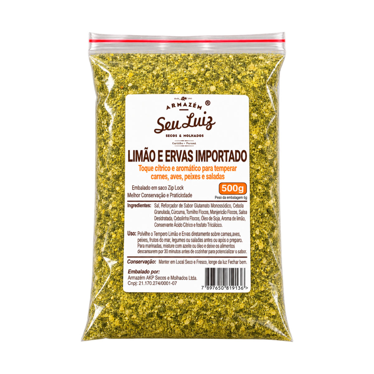 Limão e Ervas Importado - Armazém Seu Luiz 500g