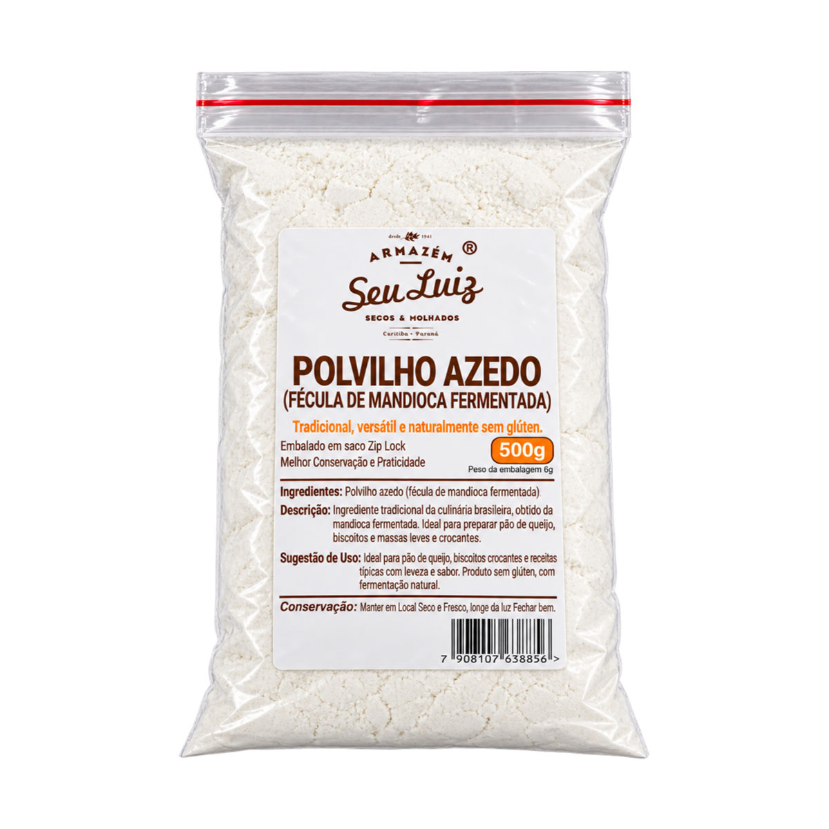 Polvilho Azedo (fecula de Mandioca azeda) 500g