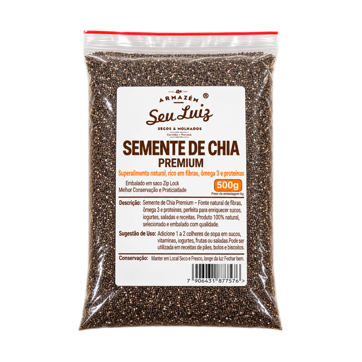 Semente de Chia Premium 500g | Armazém Seu Luiz